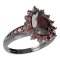 BG ring drop stone 505-J - Metal: Silver 925 - rhodium, Stone: Garnet