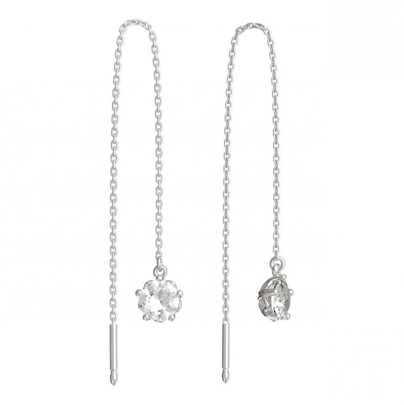 BeKid dětské náušnice 875 Bílé zlato - 585 Diamant