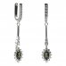 BG earring oval 504-B94 - Metal: Silver 925 - rhodium, Stone: Garnet