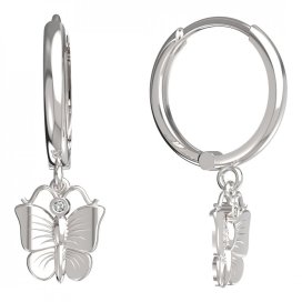 BeKid dětské náušnice motýlek 823 Bílé zlato - 585 Diamant