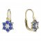 BeKid, Gold kids earrings -109 - Switching on: Circles 12 mm, Metal: White gold 585, Stone: Light blue cubic zircon