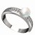BG zlatý prstýnek s perlou 561 F Bílé zlato - 585 Diamant a perla