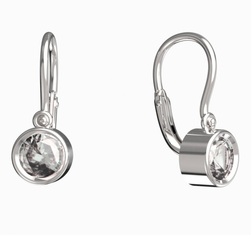 BeKid dětské náušnice 771 Bílé zlato - 585 Diamant
