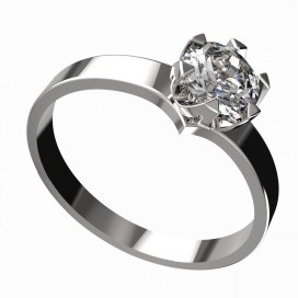 BG zlatý zásnubní prsten 946/872 Bílé zlato - 585 Diamant