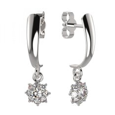 BG zlaté náušnice 886 Bílé zlato - 585 Diamant