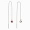 BeKid, Gold kids earrings -101 - Switching on: English, Metal: White gold 585, Stone: Red cubic zircon