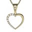 BG zlatý diamantový přívěšek srdíčko 1254 Žluté zlato - 585 Diamant lab-grown