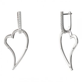 BG zlaté náušnice 643 Bílé zlato - 585 Diamant