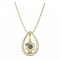 BG pendant flower 518-90 - Metal: Silver 925 - rhodium, Stone: Garnet
