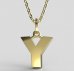 BeKid, Gold kids pendant - letter Y - Metal: Yellow gold 585