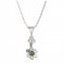 BG pendant flower 518-87 - Metal: Silver 925 - rhodium, Stone: Garnet