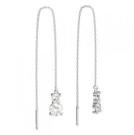 BeKid dětské náušnice 857 Bílé zlato - 585 Diamant