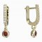 BeKid, Gold kids earrings -101 - Switching on: Chain 9 cm, Metal: Yellow gold 585, Stone: Pink cubic zircon