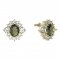 BG earring oval -  224 - Metal: Silver 925 - rhodium, Stone: Garnet