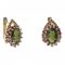 BG earring oval 516-90 - Metal: Silver 925 - rhodium, Stone: Garnet