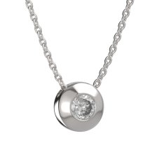 BG náhrdelník s kub.zirkonem nebo diamantem 737 Bílé zlato - 585 Diamant