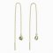 BeKid, Gold kids earrings -101 - Switching on: Chain 9 cm, Metal: White gold 585, Stone: Green cubic zircon