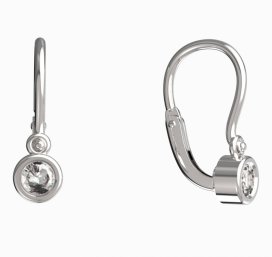 BeKid dětské náušnice 768 Bílé zlato - 585 Diamant