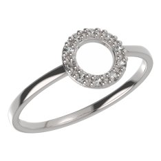 BeKid dětský prstýnek 836 Bílé zlato - 585 Diamant