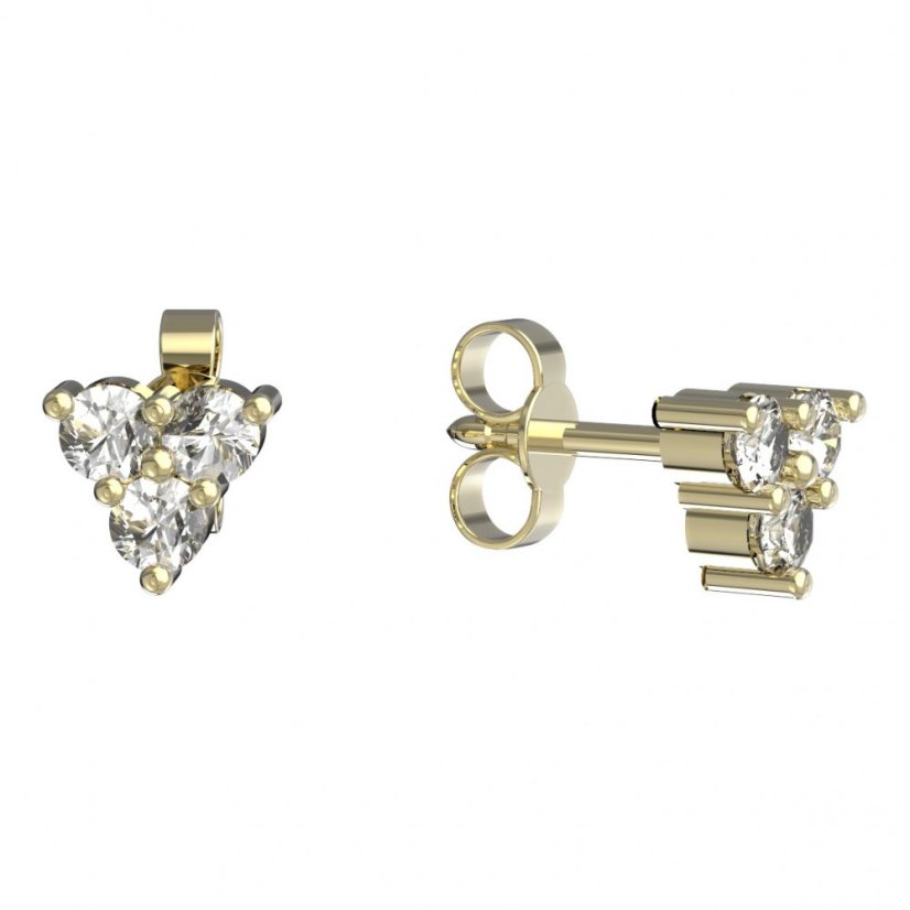 BeKid dětské náušnice 776 Žluté zlato - 585 Diamant