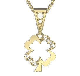 BG zlatý přívěšek 1170 Žluté zlato - 585 Diamant