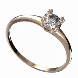 BG zlatý diamantový prstýnek 885 I Růžové zlato 585 (30-90dní) Diamant lab-grown