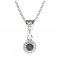 BG pendant circular 452-1 - Metal: Silver 925 - rhodium, Stone: Garnet