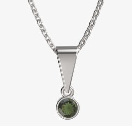 BG zlatý přívěšek 722 Bílé zlato - 585 Vltavín