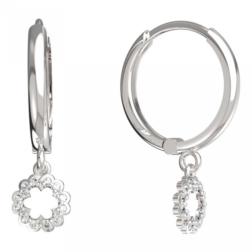 BeKid dětské náušnice 855 Bílé zlato - 585 Diamant