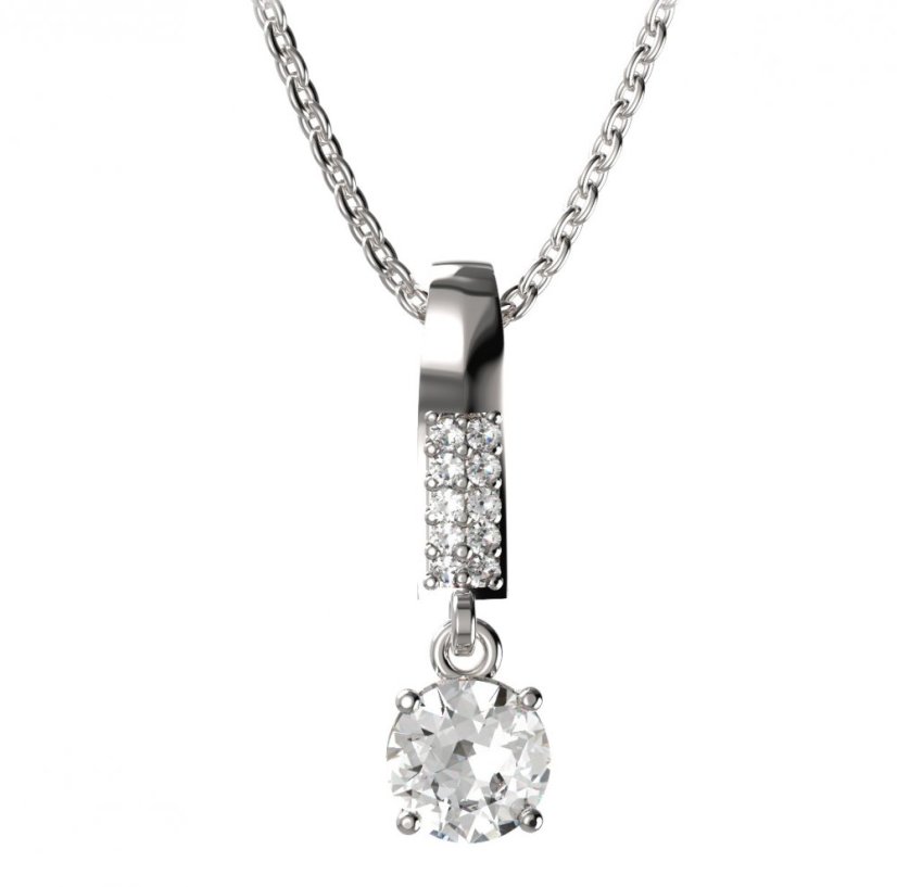 BG zlatý přívěšek  727 Bílé zlato - 585 Diamant
