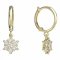 BeKid, Gold kids earrings -109 - Switching on: Puzeta, Metal: Yellow gold 585, Stone: Diamond