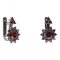 BG earring circular 511-87 - Metal: Silver 925 - rhodium, Stone: Garnet