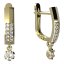 BG zlaté náušnice s diamanty 869 Žluté zlato - 585 Diamant lab-grown