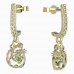 BeKid, Gold kids earrings -1192 - Switching on: Pendant hanger, Metal: Yellow gold 585, Stone: Green cubic zircon