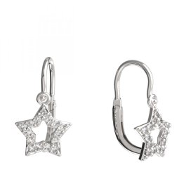 BeKid dětské náušnice hvězdička 826 Bílé zlato - 585 Diamant