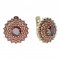 BG earring circular 457-07 - Metal: Silver 925 - rhodium, Stone: Garnet