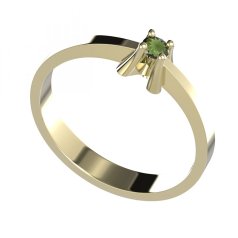 BG zlatý prstýnek s granátem nebo vltavínem 770 Žluté zlato - 585 Vltavín
