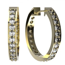 BG zlaté náušnice 808 Žluté zlato - 585 Diamant