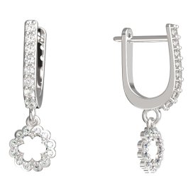 BeKid dětské náušnice 855 Bílé zlato - 585 Diamant