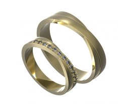 BG zlatý snubní prsten SN21