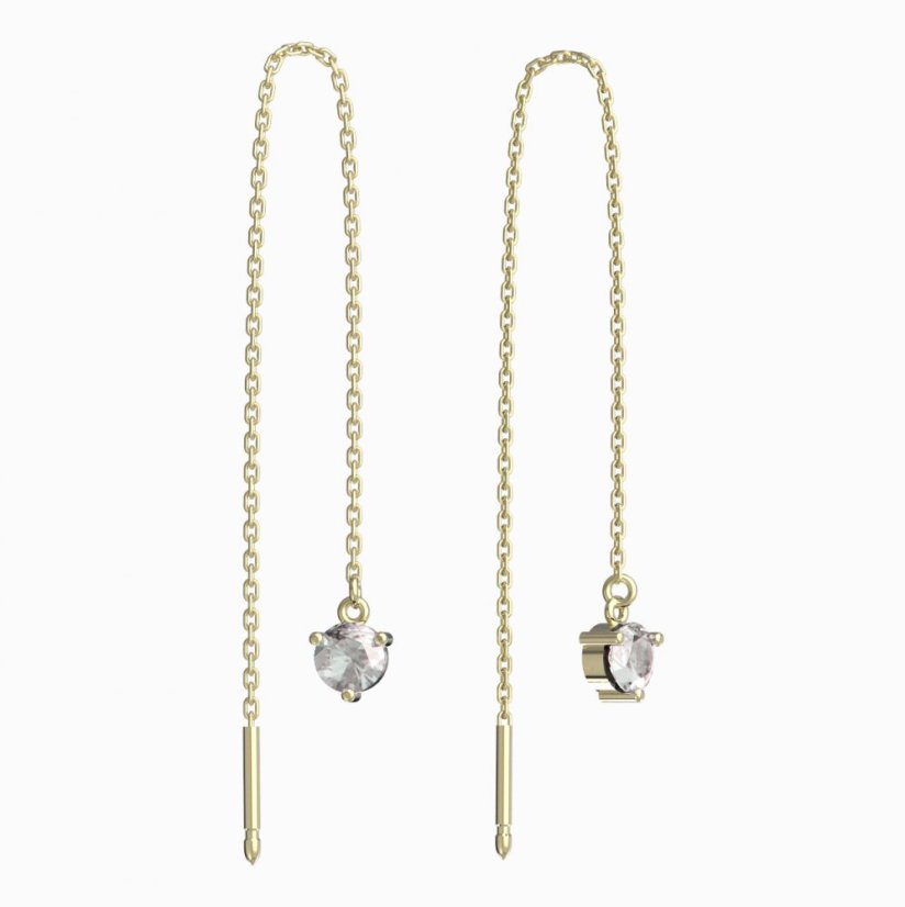 BeKid dětské náušnice 782 Žluté zlato - 585 Diamant