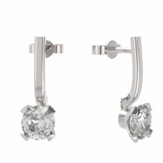 BG zlaté náušnice 558 Bílé zlato - 585 Diamant