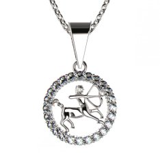 BeKid dětský zlatý přívěsek 052 střelec Bílé zlato - 585 Diamant