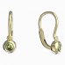 BeKid, Gold kids earrings -101 - Switching on: Brizura 0-3 roky, Metal: Yellow gold 585, Stone: Green cubic zircon