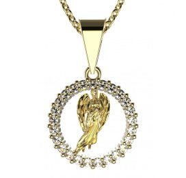 BG zlatý přívěšek anděl 1176 Žluté zlato - 585 Diamant