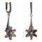 BG earring star 520-C91 - Metal: Silver 925 - rhodium, Stone: Garnet