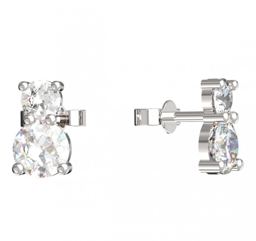 BeKid dětské náušnice 857 Bílé zlato - 585 Diamant