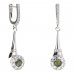 BG earring circular 497-C91 - Metal: Silver 925 - rhodium, Stone: Garnet