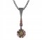 BG pendant circular 497-B - Metal: Silver 925 - rhodium, Stone: Garnet