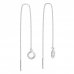 BeKid, Gold kids earrings -836 - Switching on: Chain 9 cm, Metal: White gold 585, Stone: Diamond